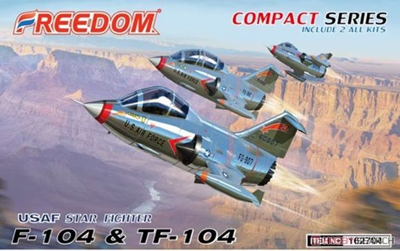 Freedom Model Kits Compact Series USAF F-104 TF-104 Starfighter [2 kits] 162704