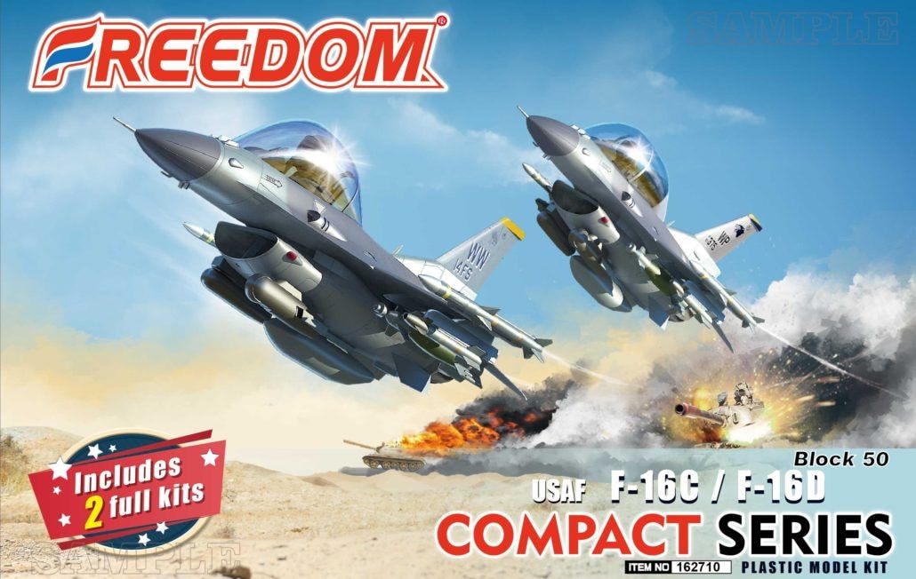Freedom Model Kits Compact Series USAF F-16C &amp; F-16D Block 50 Falcon [2 kits] 162710