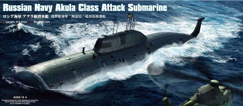 Hobby Boss 1/350 Russian Navy Akula Class Attack Submarine 83525