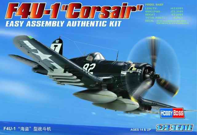 Hobby Boss 1/72 F4U-1 "Corsair" Easy Assembly 80217