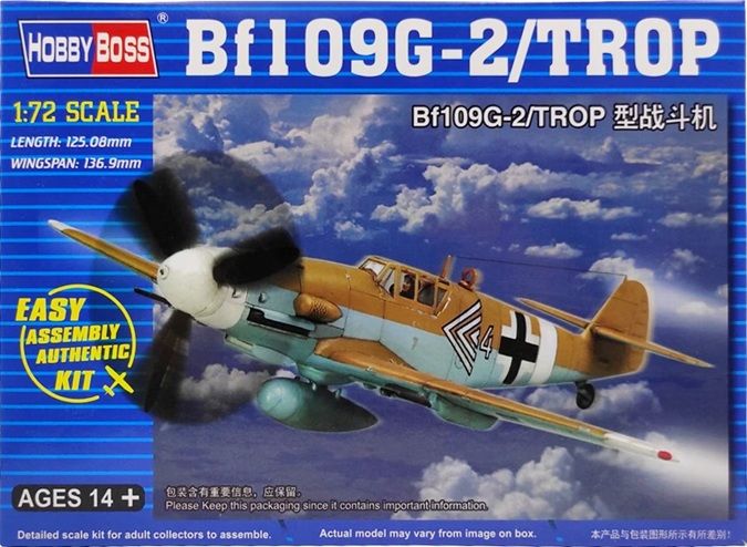 Hobby Boss 1/72 Bf 109G-2/Trop Easy Assembly 80224