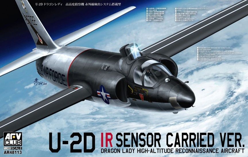 AFV Club 1/48 U-2D IR Sensor Carried Ver. Dragon Lady High Altitude Reconnaissance Aircraft 48113