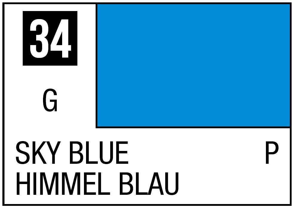 Mr Hobby Mr. Color C034 Sky Blue - (Gloss) 10ml