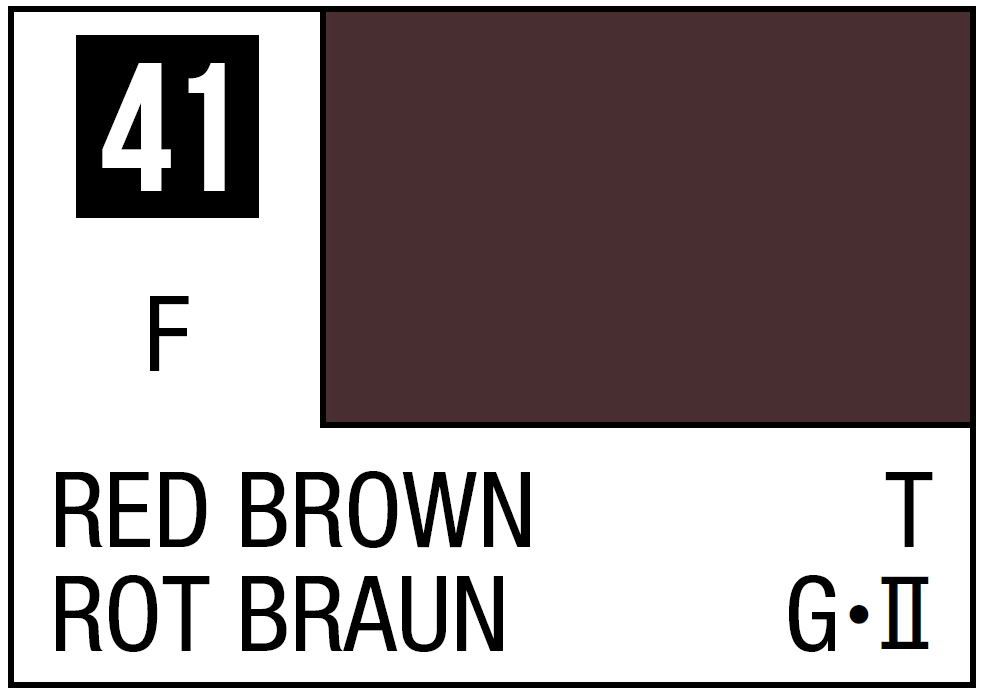 Mr Hobby Mr. Color C041 Red Brown - (Flat) 10ml