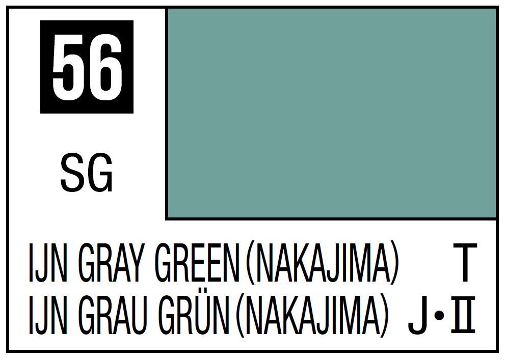 Mr Hobby Mr. Color C056 IJN Gray Green (Nakajima) - (Semi Gloss) 10ml