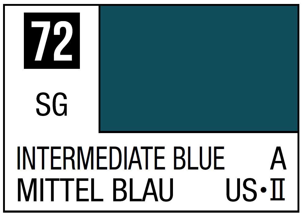 Mr Hobby Mr. Color C072 Intermediate Blue - (Semi Gloss) 10ml