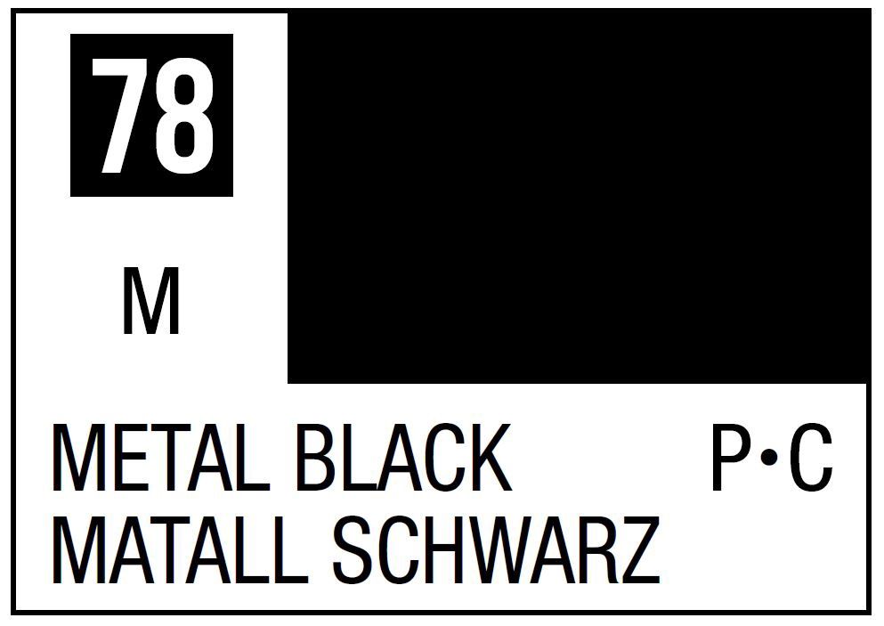 Mr Hobby Mr. Color C078 Metal Black - (Metallic) 10ml