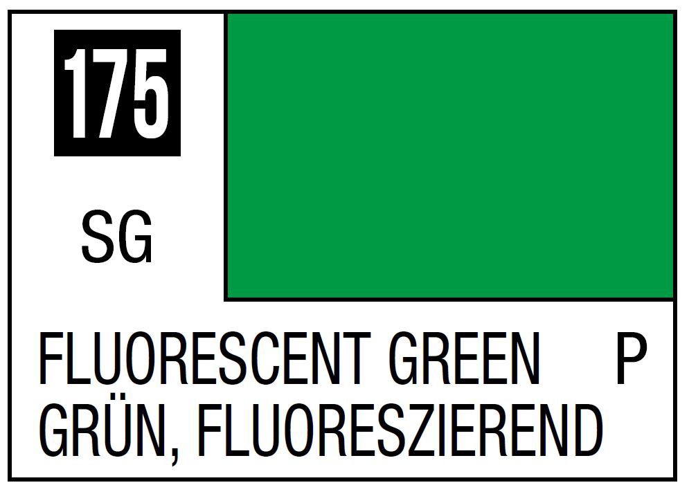 Mr Hobby Mr. Color C175 Fluorescent Green - (Gloss) 10ml