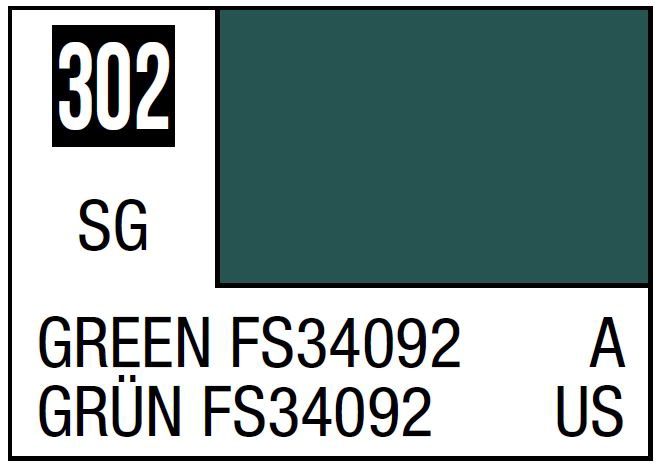 Mr Hobby Mr. Color C302 FS34092 Green  - (Semi Gloss) 10ml