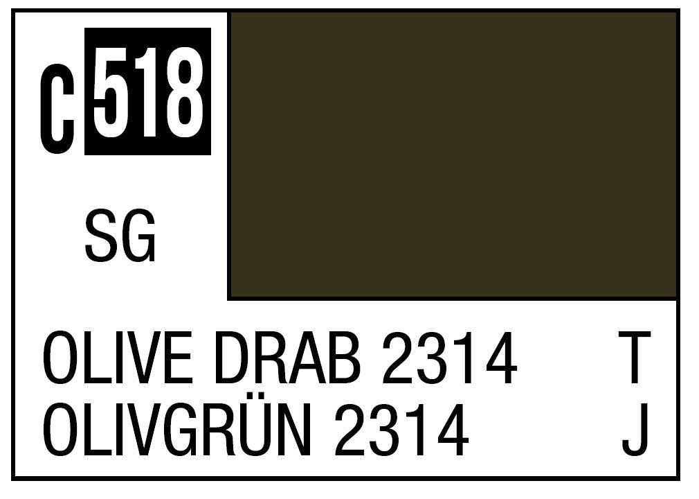 Mr Hobby Mr. Color Olive Drab 2314 (Flat) 10ml