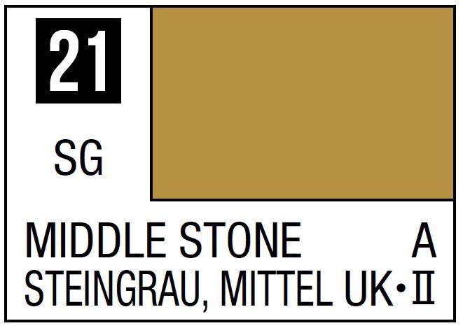 Mr Hobby Mr. Color C021 Middle Stone - (Semi Gloss) 10ml