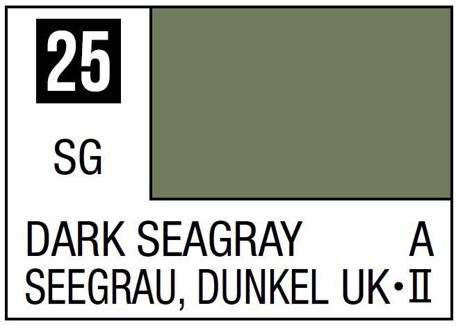 Mr Hobby Mr. Color C025 Dark Sea Grey - (Semi Gloss) 10ml