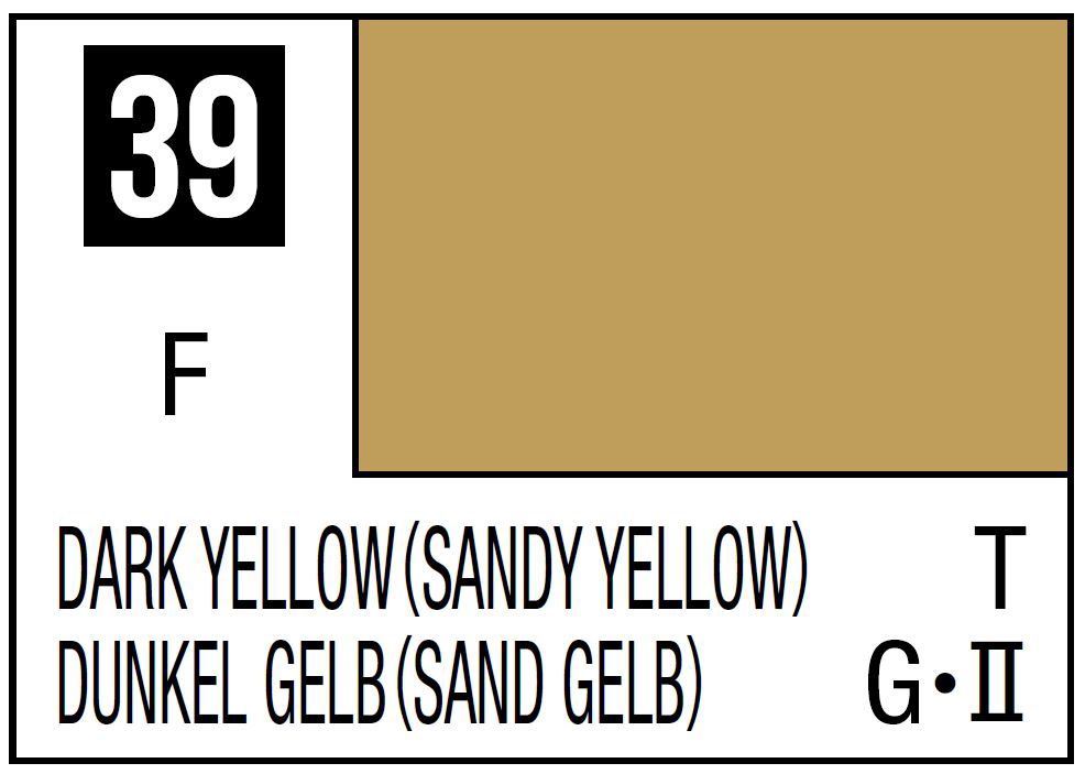 Mr Hobby Mr. Color C039 Dark Yellow (Sandy Yellow) - (Flat) 10ml