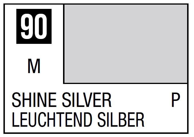 Mr Hobby Mr. Color C090 Shine Silver - (Metallic) 10ml