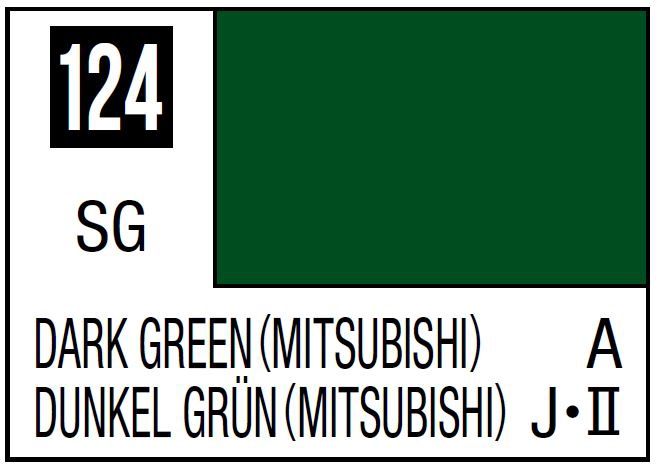 Mr Hobby Mr. Color C124 Dark Green (Mitsubishi) - (Semi Gloss) 10ml