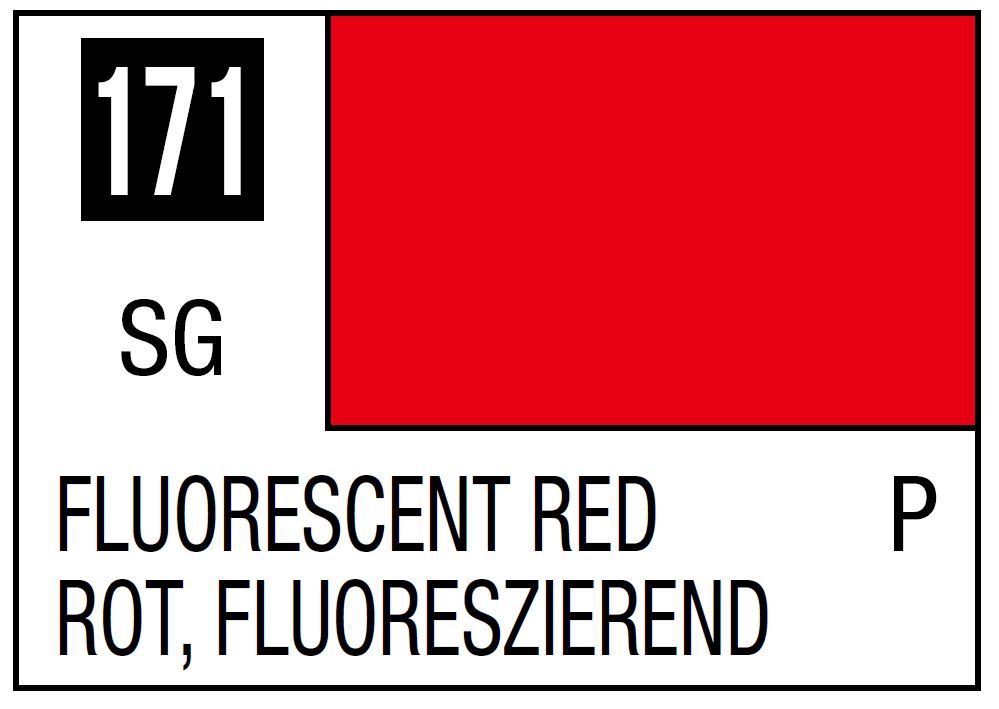 Mr Hobby Mr. Color C171 Fluorescent Red - (Gloss) 10ml