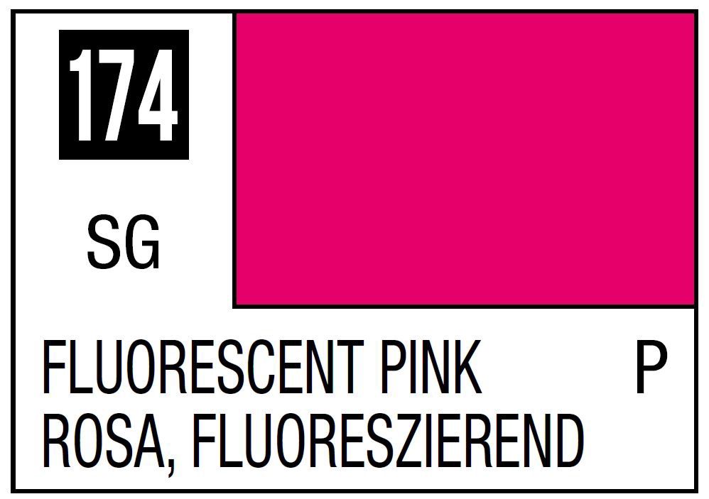 Mr Hobby Mr. Color C174 Fluorescent Pink - (Gloss) 10ml