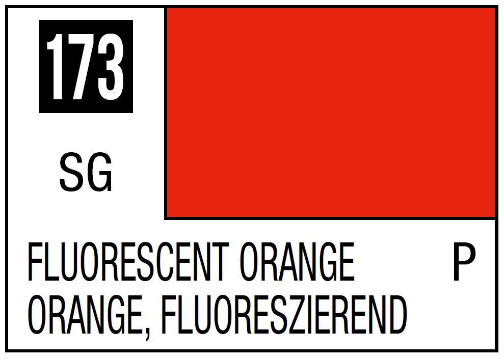 Mr Hobby Mr. Color C173 Fluorescent Orange - (Gloss) 10ml