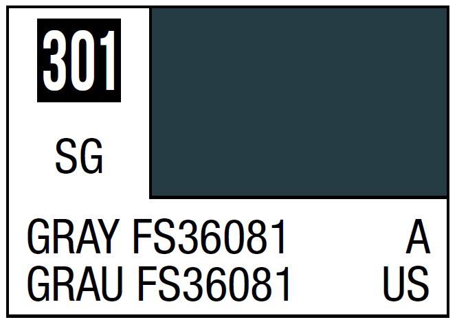 Mr Hobby Mr. Color C301 FS36081 Gray  - (Semi Gloss) 10ml