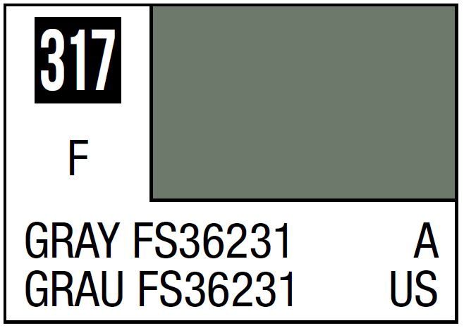 Mr Hobby Mr. Color C317 FS36231 Gray - (Flat) 10ml