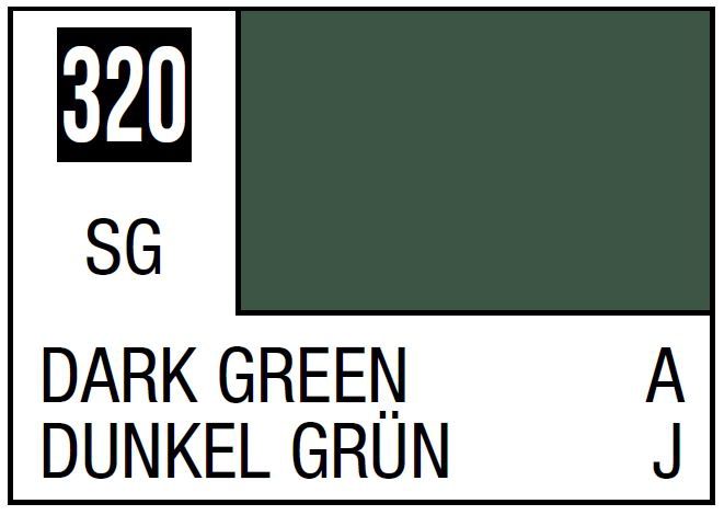 Mr Hobby Mr. Color C320 Dark Green  - (Semi Gloss) 10ml