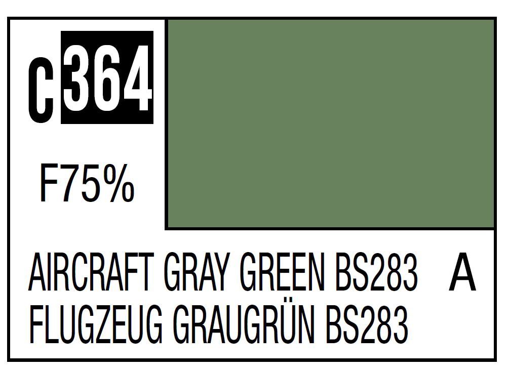 Mr Hobby Mr. Color C364 Aircraft Gray Green BS283 (Flat) 10ml