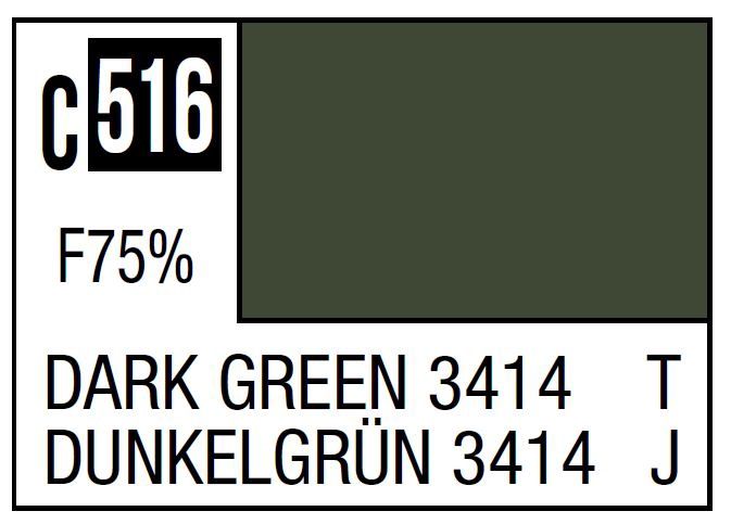 Mr Hobby Mr. Color Dark Green 3414 (Flat) 10ml