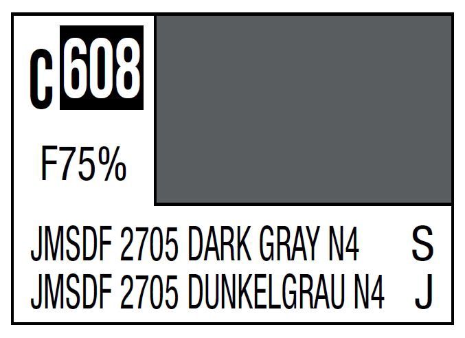 Mr Hobby Mr. Color C608 IJN JMSDF 2705 Dark Gray N4 (Flat) 10ml