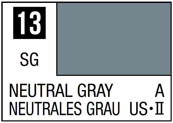 Mr Hobby Mr. Color C013 Neutral Gray - (Semi Gloss) 10ml