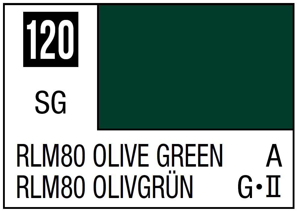 Mr Hobby Mr. Color C120 RLM80 Olive Green - (Semi Gloss) 10ml
