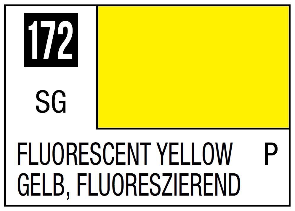 Mr Hobby Mr. Color C172 Fluorescent Yellow - (Gloss) 10ml
