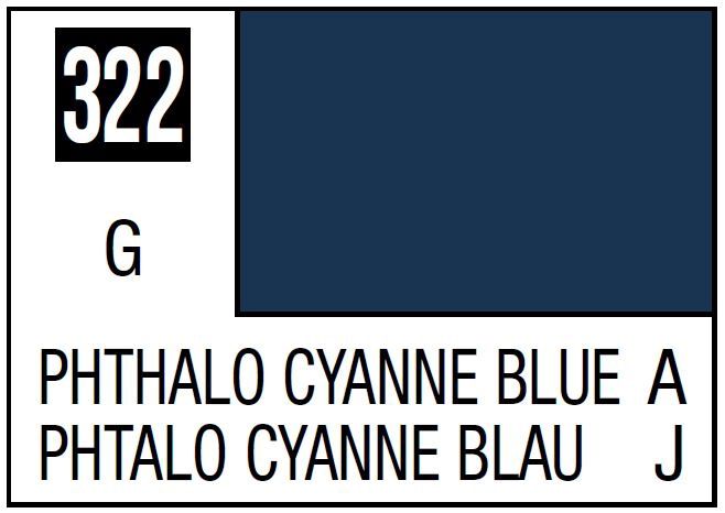Mr Hobby Mr. Color C322 Phthalo Cyanne Blue  - (Gloss) 10ml