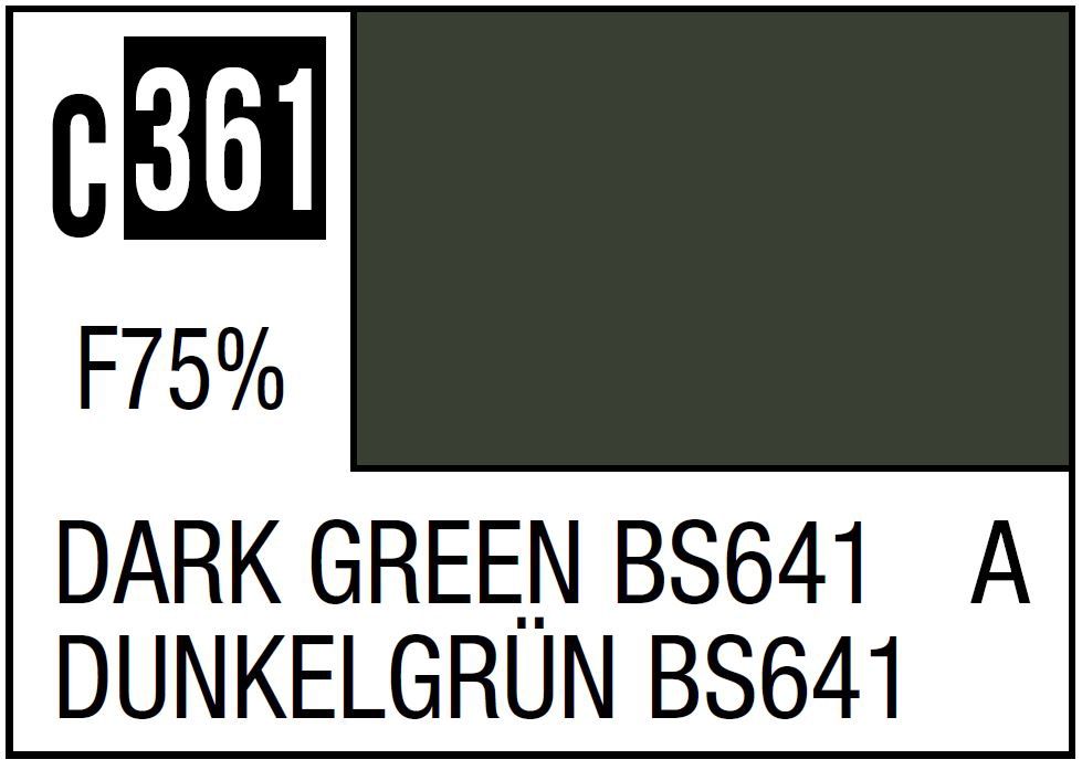 Mr Hobby Mr. Color C361 Dark Green BS641 (Flat) 10ml