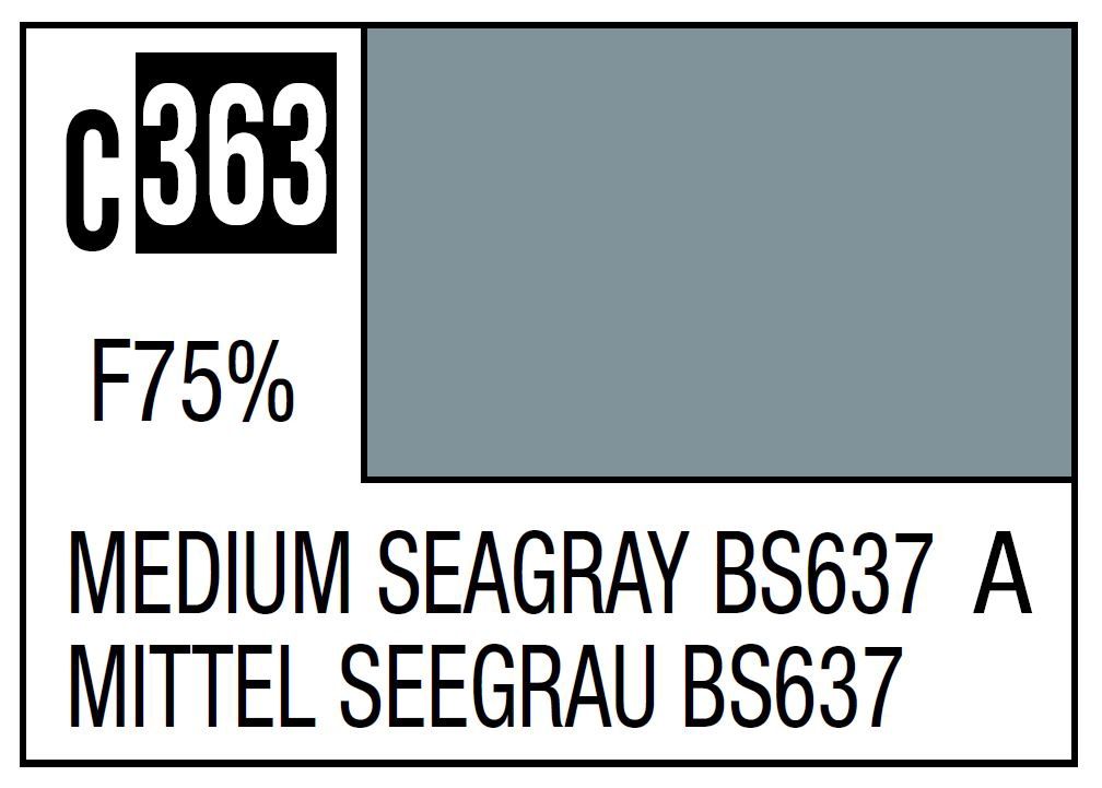 Mr Hobby Mr. Color C363 Medium Seagray BS637 (Flat) 10ml