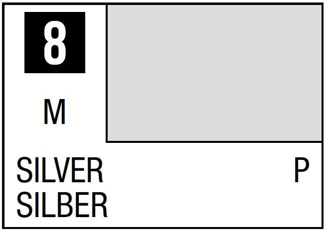 Mr Hobby Mr. Color C008 Silver - (Metallic) 10ml