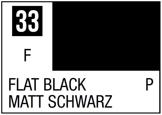 Mr Hobby Mr. Color C033 Flat Black - (Flat) 10ml