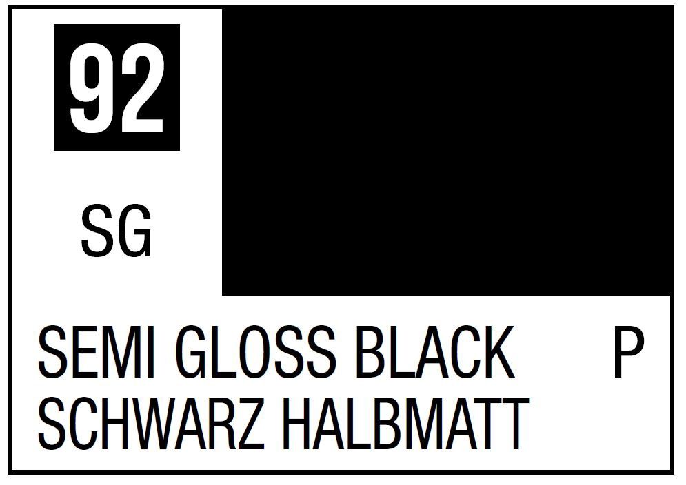 Mr Hobby Mr. Color C092 Semi Gloss Black - (Semi Gloss) 10ml