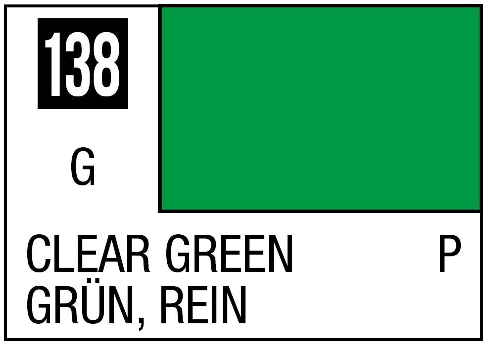 Mr Hobby Mr. Color C138 Clear Green - (Gloss) 10ml