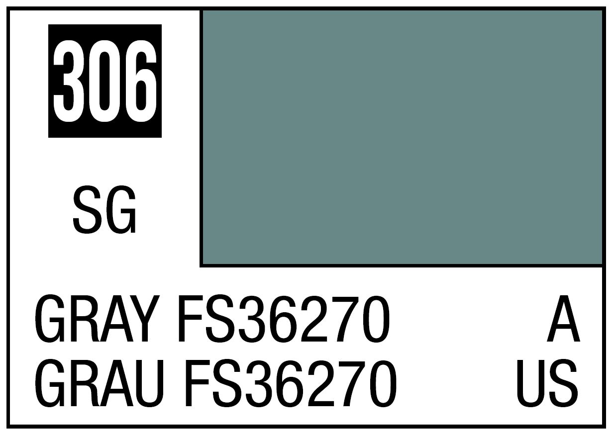 Mr Hobby Mr. Color C306 FS36270 Gray  - (Semi Gloss) 10ml