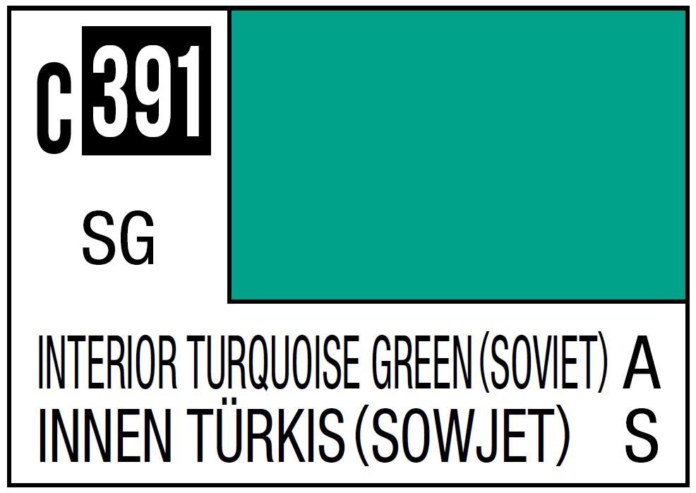 Mr Hobby Mr. Color C391 Interior Turquoise Green Soviet (Semi-Gloss) 10ml