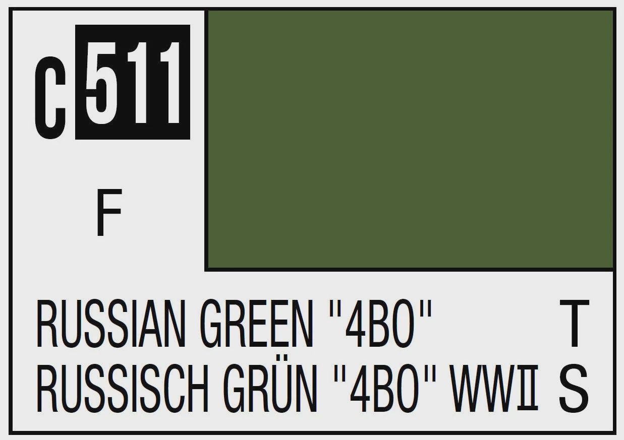 Mr Hobby Mr. Color C511 Russian Green "4BO" (Flat) 10ml