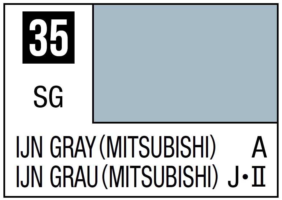 Mr Hobby Mr. Color C035 IJN Gray (Mitsubishi) - (Semi Gloss) 10ml