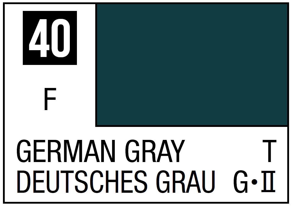 Mr Hobby Mr. Color C040 German Gray - (Flat) 10ml