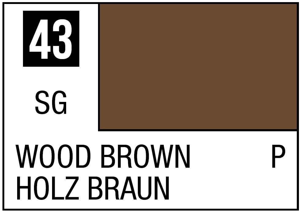 Mr Hobby Mr. Color C043 Wood Brown - (Semi Gloss) 10ml