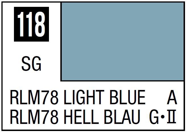 Mr Hobby Mr. Color C118 RLM78 Light Blue - (Semi Gloss) 10ml