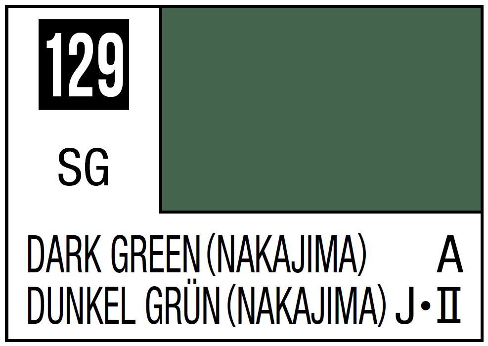 Mr Hobby Mr. Color C129 Dark Green (Nakajima) - (Semi Gloss) 10ml