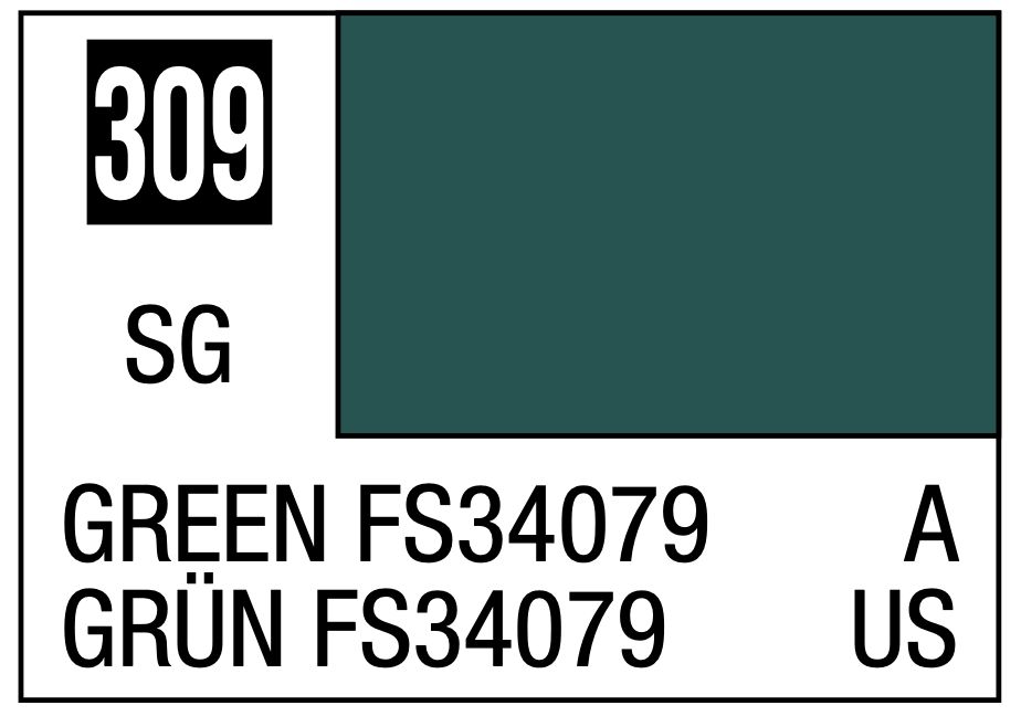 Mr Hobby Mr. Color C309 FS34079 Green  - (Semi Gloss) 10ml