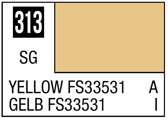 Mr Hobby Mr. Color C313 FS33531 Yellow  - (Semi Gloss) 10ml