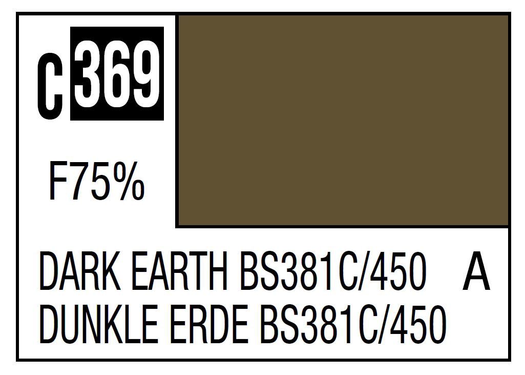 Mr Hobby Mr. Color C369 Dark Earth BS381C/450 (Flat) 10ml