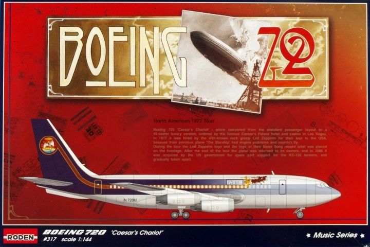 Roden 1/144 Boeing 720 Starship One Led Zeppelin Band Tour 317
